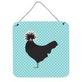 Micasa Polish Poland Chicken Blue Check Wall or Door Hanging Prints6 x 6 in. MI627863